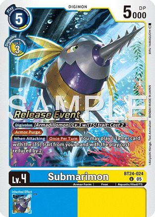 Submarimon (BT24-024) - Time Stranger Release Event Cards Foil