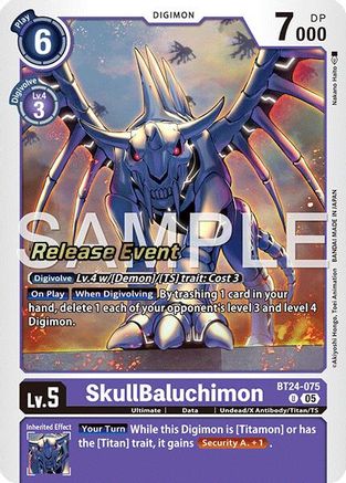 SkullBaluchimon (BT24-075) - Time Stranger Release Event Cards Foil