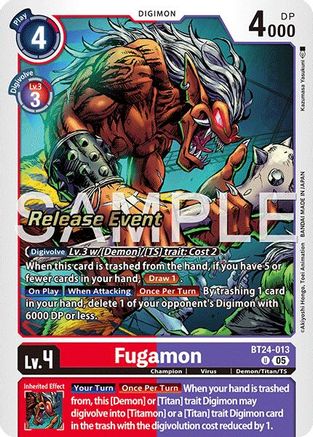 Fugamon (BT24-013) - Time Stranger Release Event Cards Foil