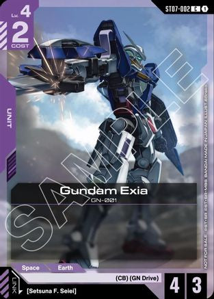 Gundam Exia (ST07 Release Event) (ST07-002) - Gundam Promotional Cards Holofoil