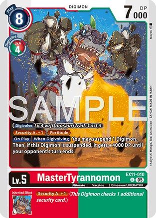 MasterTyrannomon (EX11-010) - Dawn of Liberator