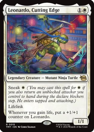 Leonardo, Cutting Edge (TMT-015) - Teenage Mutant Ninja Turtles Foil