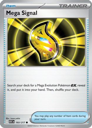 Mega Signal 193  - Reverse Holofoil ME Ascended Heroes - Common