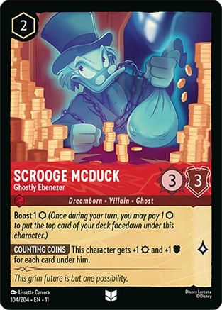 Scrooge McDuck - Ghostly Ebenezer (104/204) - Winterspell Cold Foil