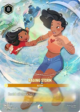 Raging Storm (Enchanted) (225/204) - Winterspell Holofoil