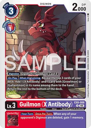 Guilmon (X Antibody) (Reprint) (EX8-009) - Advanced Booster Digimon Generation Foil