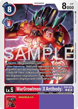 WarGrowlmon (X Antibody) (Reprint) (EX8-015) - Advanced Booster Digimon Generation Foil