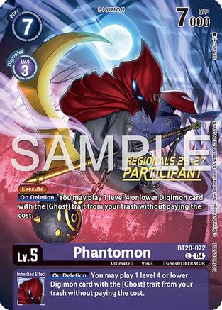 Phantomon (Regionals 26-27 Season 1 Participant) (BT20-072) - Release Special Booster 2.5 Foil