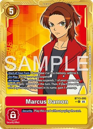 Marcus Damon - BT13-095 (Gold Border) (BT13-095) - Advanced Booster Digimon Generation Foil