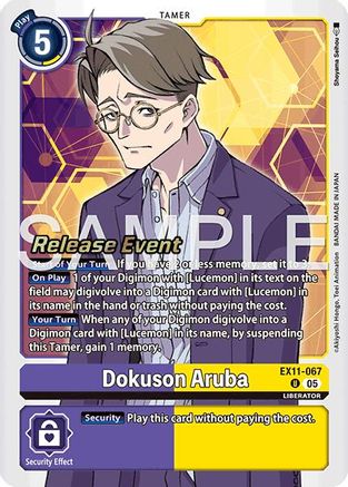 Dokuson Aruba (EX11-067) - Dawn of Liberator Release Event Cards
