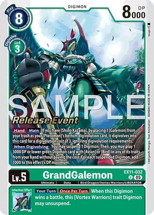 GrandGalemon (EX11-032) - Dawn of Liberator Release Event Cards
