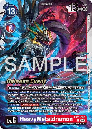 HeavyMetaldramon (EX11-052) - Dawn of Liberator Release Event Cards Foil