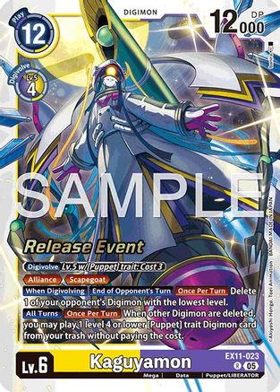 Kaguyamon (EX11-023) - Dawn of Liberator Release Event Cards Foil