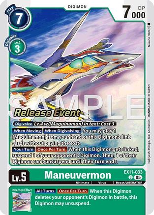 Maneuvermon (EX11-033) - Dawn of Liberator Release Event Cards