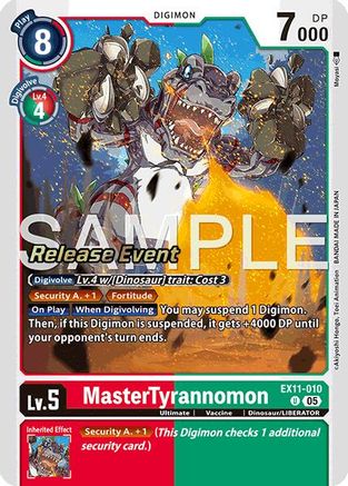 MasterTyrannomon (EX11-010) - Dawn of Liberator Release Event Cards