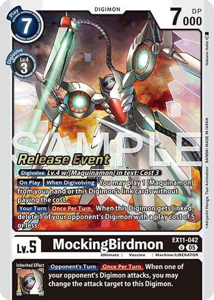 MockingBirdmon (EX11-042) - Dawn of Liberator Release Event Cards