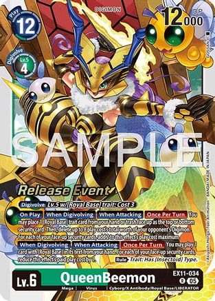 QueenBeemon (EX11-034) - Dawn of Liberator Release Event Cards Foil