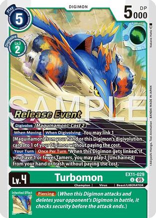 Turbomon (EX11-029) - Dawn of Liberator Release Event Cards