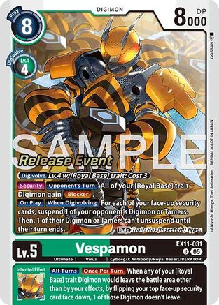 Vespamon (EX11-031) - Dawn of Liberator Release Event Cards