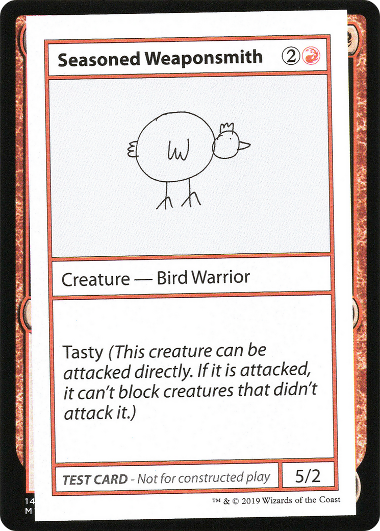 Seasoned Weaponsmith (No PW Symbol) (CMB1-) - Mystery Booster Playtest Cards 2021