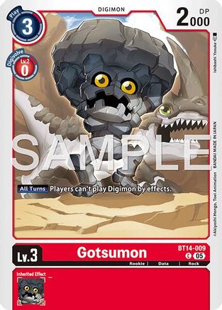 Gotsumon (Reprint) (BT14-009) - Advanced Booster Digimon Generation Foil
