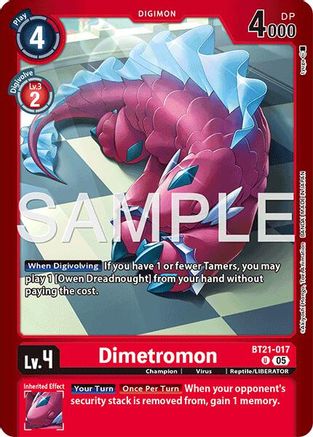 Dimetromon - BT21-017 (BT21-017) - Limited Card Pack -Another Knight- Foil