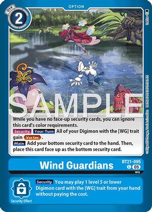 Wind Guardians (BT21-095) - Limited Card Pack -Another Knight- Foil