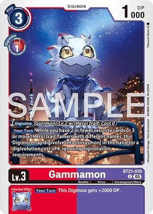Gammamon - BT21-010 (Reprint) (BT21-010) - Advanced Booster Digimon Generation Foil