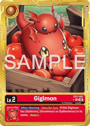 Gigimon (Gold Border) (EX2-001) - Advanced Booster Digimon Generation Foil