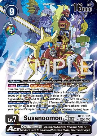 Susanoomon ACE (Alternate Art) (BT18-102) - Advanced Booster Digimon Generation Foil