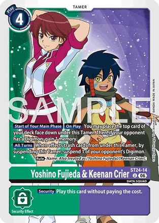 Yoshino Fujieda & Keenan Crier (ST24-14) - Starter Deck 24: Data Squad
