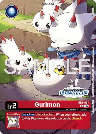 Gurimon (Ultimate Cup 26-27 Season 1 Participant) (RB1-001) - Resurgence Booster Foil