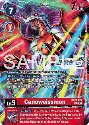 Canoweissmon (Ultimate Cup 26-27 Season 1 Top 4) (BT21-022) - World Convergence Foil