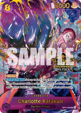 Charlotte Katakuri (Japanese Version 3rd Anniversary Set) (OP11-067) - One Piece Promotion Cards Foil