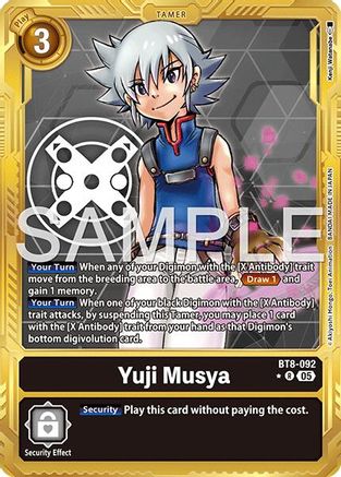 Yuji Musya (Gold Border) (BT8-092) - Advanced Booster Digimon Generation Foil