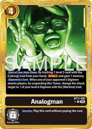 Analogman (Gold Border) (BT11-092) - Advanced Booster Digimon Generation Foil