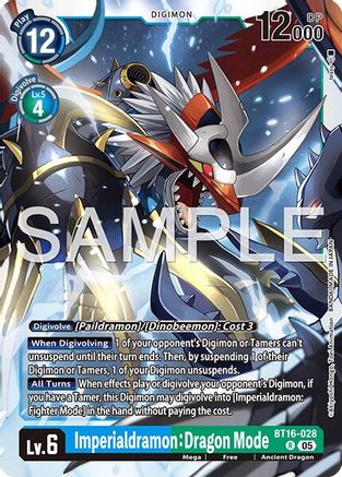 Imperialdramon: Dragon Mode - BT16-028 (Reprint) (BT16-028) - Advanced Booster Digimon Generation Foil