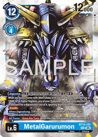 MetalGarurumon (Reprint) (BT15-101) - Advanced Booster Digimon Generation Foil