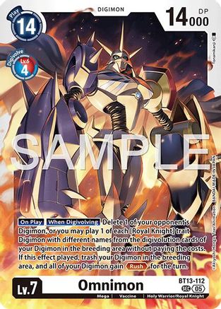 Omnimon - BT13-112 (Reprint) (BT13-112) - Advanced Booster Digimon Generation Foil