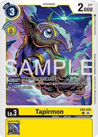 Tapirmon (Reprint) (EX8-030) - Advanced Booster Digimon Generation Foil