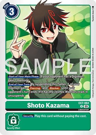 Shoto Kazama (Reprint) (EX7-064) - Advanced Booster Digimon Generation Foil