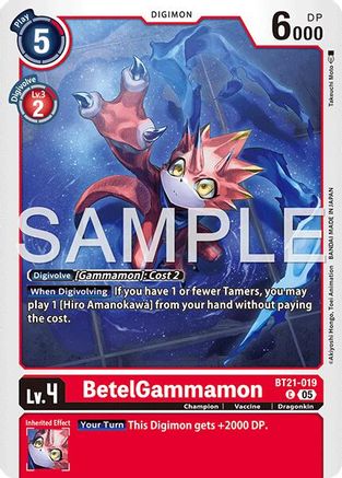 BetelGammamon - BT21-019 (Reprint) (BT21-019) - Advanced Booster Digimon Generation Foil