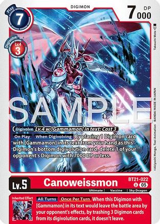 Canoweissmon (Reprint) (BT21-022) - Advanced Booster Digimon Generation Foil