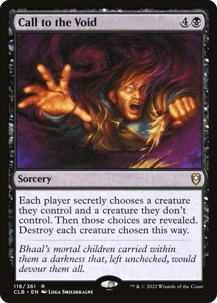 Call to the Void (CLB-118) - Commander Legends: Battle for Baldur's Gate Foil