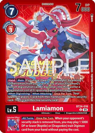 Lamiamon (Judge Pack 9) (BT24-016) - Time Stranger Foil