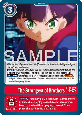 The Strongest of Brothers (Reprint) (BT21-090) - Advanced Booster Digimon Generation Foil