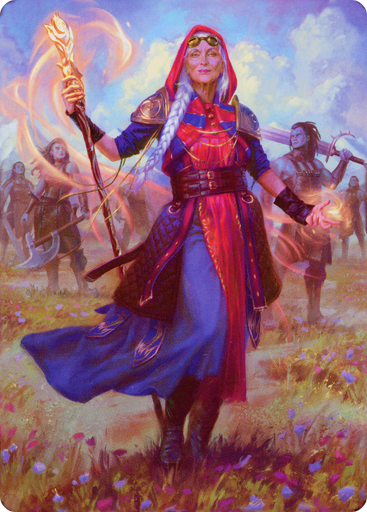 Jaya, Fiery Negotiator // Jaya, Fiery Negotiator (ADMU-034) - Dominaria United Art Series (Borderless)