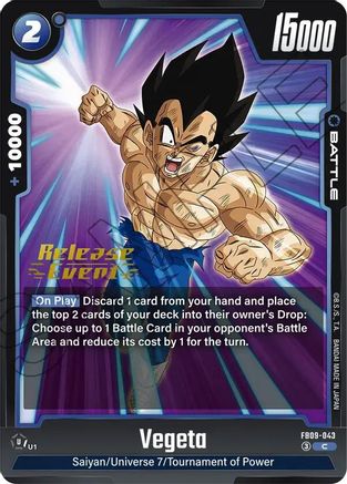 Vegeta - FB09-043 (FB09-043) - Dual Evolution Release Event Cards