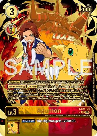 Agumon (Rare Pull) (ST24-04) - Starter Deck 24: Data Squad Foil