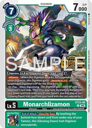 Monarchlizamon (Welcome Tamers Pack Vol.2) (ST23-08) - Starter Deck 23: Beatbreak Release Event Cards Foil